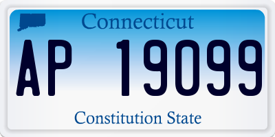 CT license plate AP19099