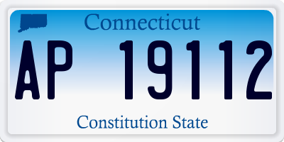CT license plate AP19112