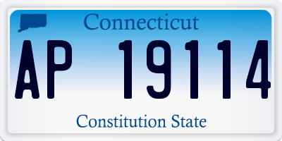 CT license plate AP19114