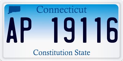 CT license plate AP19116