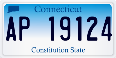 CT license plate AP19124