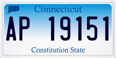 CT license plate AP19151