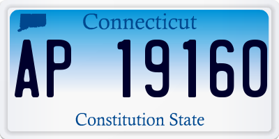 CT license plate AP19160