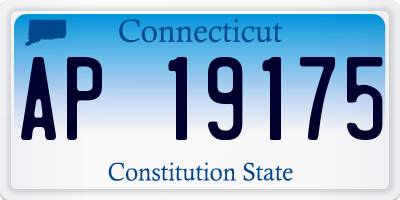 CT license plate AP19175