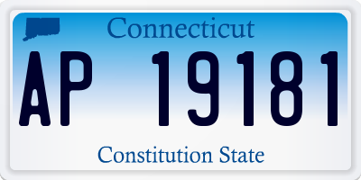 CT license plate AP19181