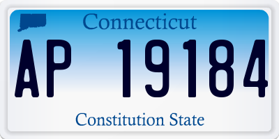 CT license plate AP19184