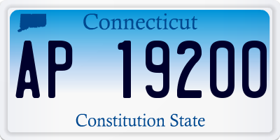 CT license plate AP19200
