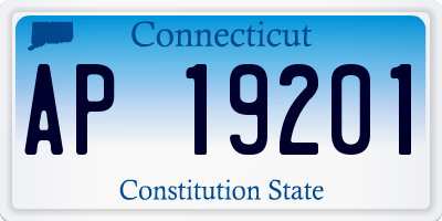 CT license plate AP19201