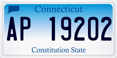 CT license plate AP19202