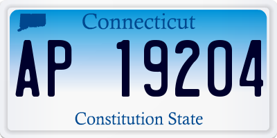 CT license plate AP19204