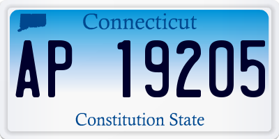 CT license plate AP19205