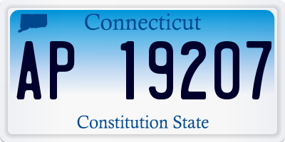 CT license plate AP19207