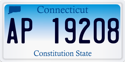 CT license plate AP19208