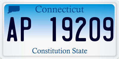 CT license plate AP19209