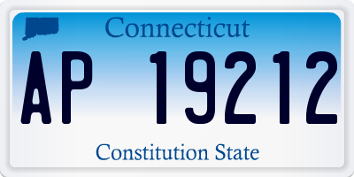 CT license plate AP19212