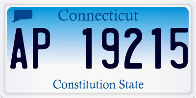 CT license plate AP19215