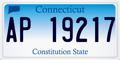 CT license plate AP19217