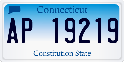 CT license plate AP19219