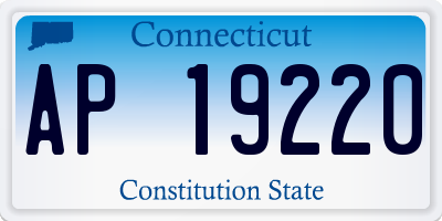 CT license plate AP19220