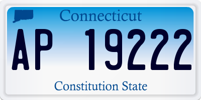 CT license plate AP19222