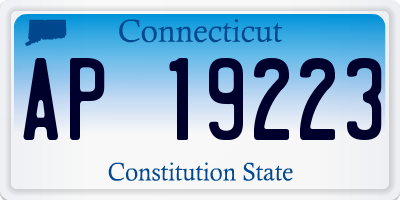 CT license plate AP19223