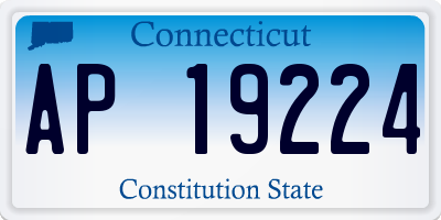 CT license plate AP19224