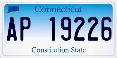 CT license plate AP19226
