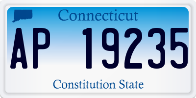 CT license plate AP19235