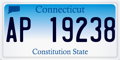 CT license plate AP19238
