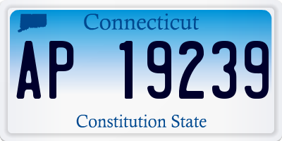 CT license plate AP19239