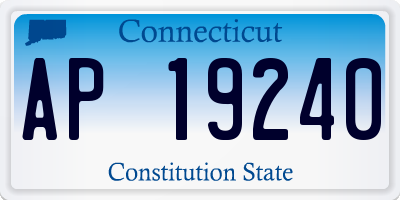 CT license plate AP19240