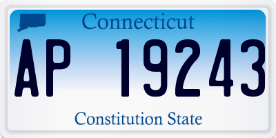 CT license plate AP19243