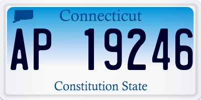CT license plate AP19246