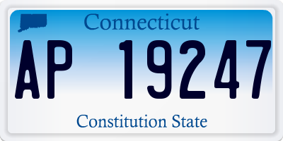 CT license plate AP19247