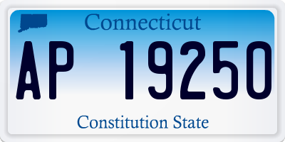 CT license plate AP19250