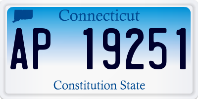 CT license plate AP19251