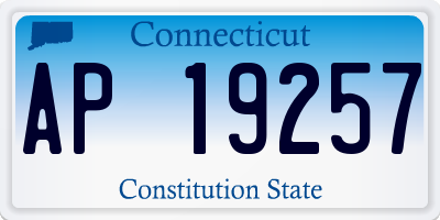 CT license plate AP19257