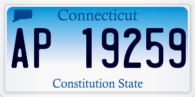 CT license plate AP19259