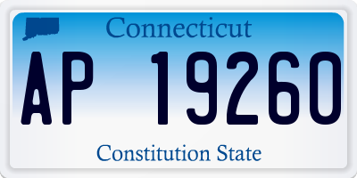 CT license plate AP19260