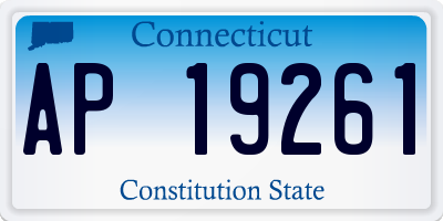 CT license plate AP19261