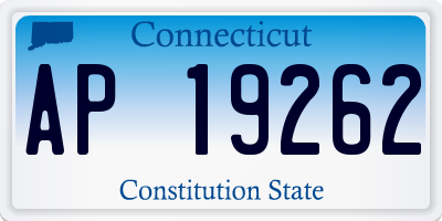 CT license plate AP19262