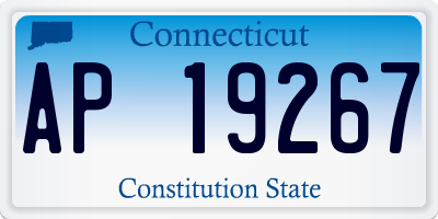 CT license plate AP19267