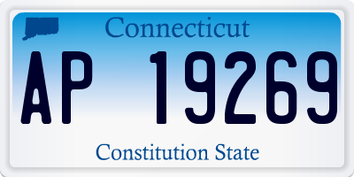 CT license plate AP19269
