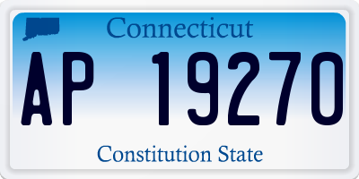 CT license plate AP19270
