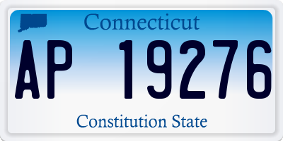 CT license plate AP19276