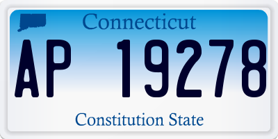CT license plate AP19278