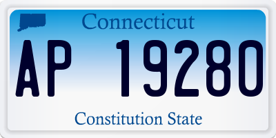 CT license plate AP19280