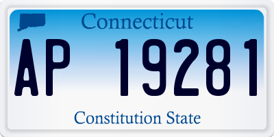 CT license plate AP19281