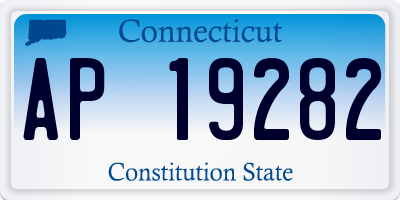CT license plate AP19282