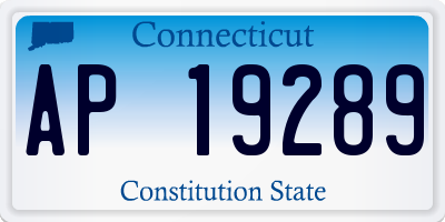 CT license plate AP19289